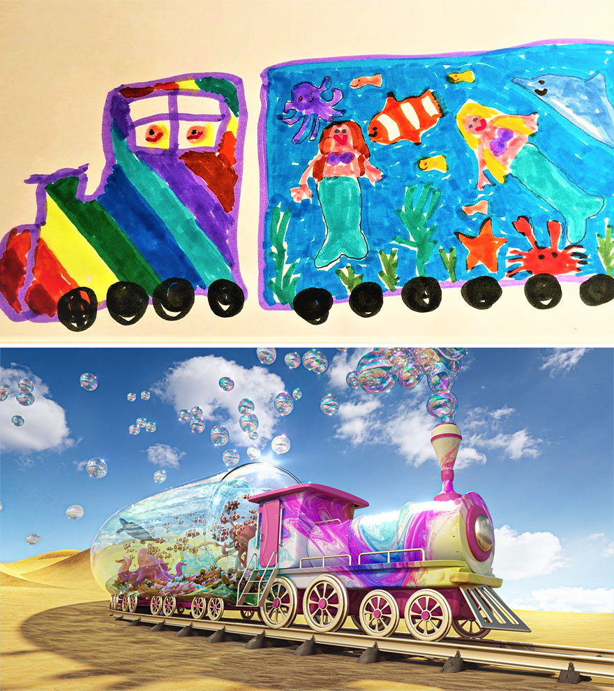 The Under The Sea Train (Hannah - age 7, Derbyshire)