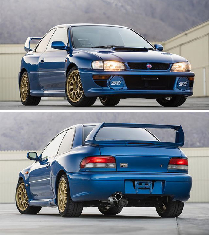 The Classic Blue Body, Gold Wheels Subaru Impreza 22B STI