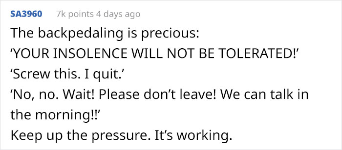 Boss Criticizes Employee With Broken Bones For Sitting On A Stool, Changes His Tone Immediately When He Quits