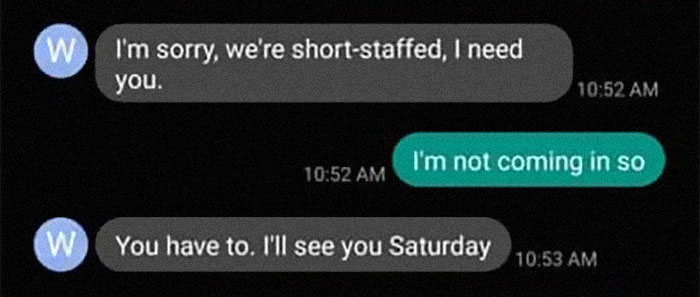 Boss Threatens Overworked Employee With Health Insurance, They Quit And Get A Lawyer Involved