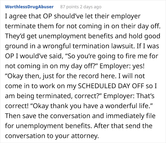 Boss Threatens Overworked Employee With Health Insurance, They Quit And Get A Lawyer Involved