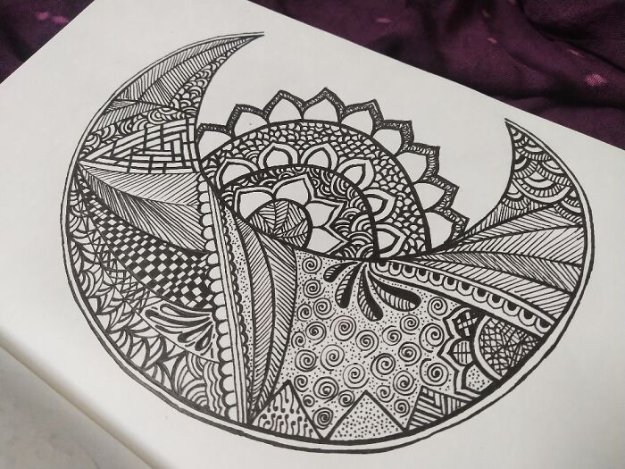 Just Like How Moon Goes Through Phases, We Humans Also Go Through Phases! #inktober2021 #moon