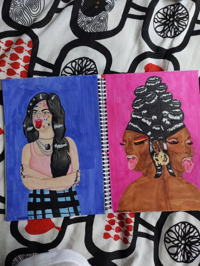 Cadi B , Megan Thee Stallion And Olivia Rodrigo. Im Drawing Lil Nas X Next