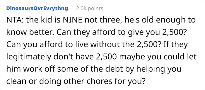Woman Wants To Know If She Is The Jerk For Charging Her Sister $3,400 For A Painting Her 9 Y.O. Nephew Ruined