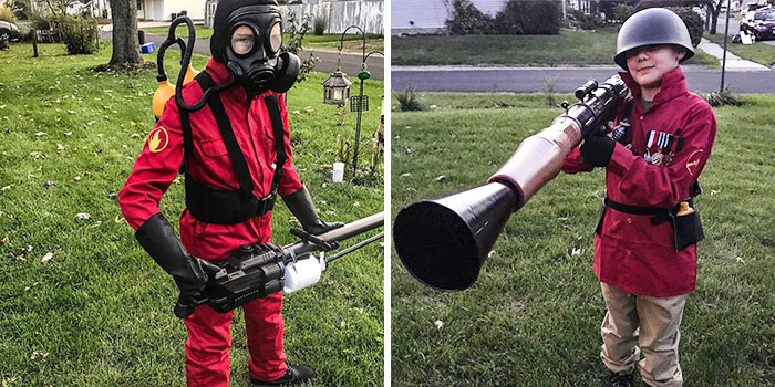 My Kids Wanted To Be Team Fortress Characters For Halloween Last Year. No One Knew Who They Were
