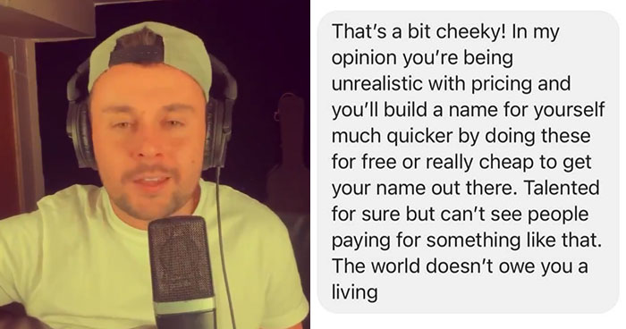 Artist Shares What Kind Of Choosing Beggars He Encounters By Posting These 11 Screenshotted Conversations