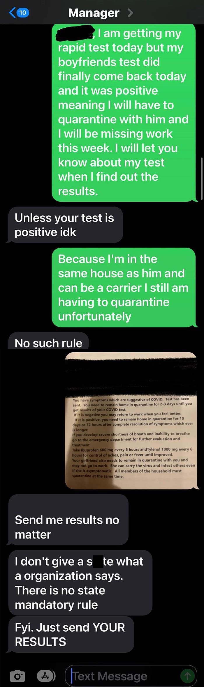 My Girlfriend Works At A Recovery Home For Old People And People Who Need Help Physically And This Is What Her Boss Sent Her. 2 Weeks Later Her Coworker Came In With Covid And One Of The Patients Died From It