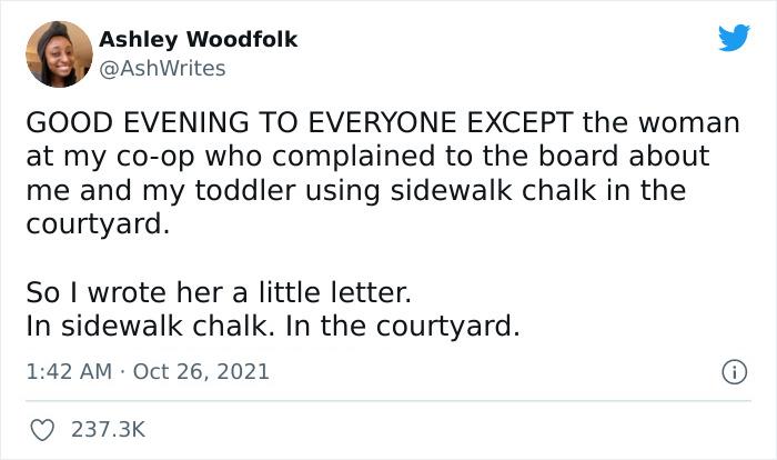 Mom Writes A Letter In Sidewalk Chalk To &lsquo;Karen Neighbor&rsquo; Who Complained About Her Toddler&rsquo;s Drawings And It&rsquo;s Going Viral