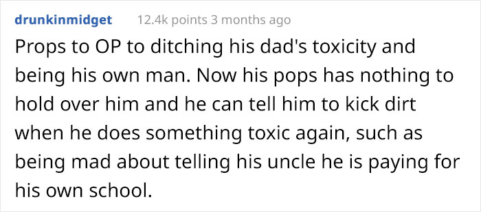 Father Embarrassed After His Kid &ldquo;Announces&rdquo; To The Whole Family That They&rsquo;ve Been Paying Their Own College Tuition Themselves