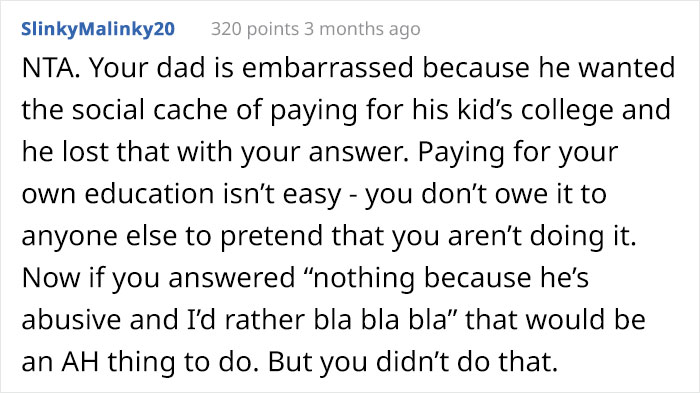 Father Embarrassed After His Kid &ldquo;Announces&rdquo; To The Whole Family That They&rsquo;ve Been Paying Their Own College Tuition Themselves