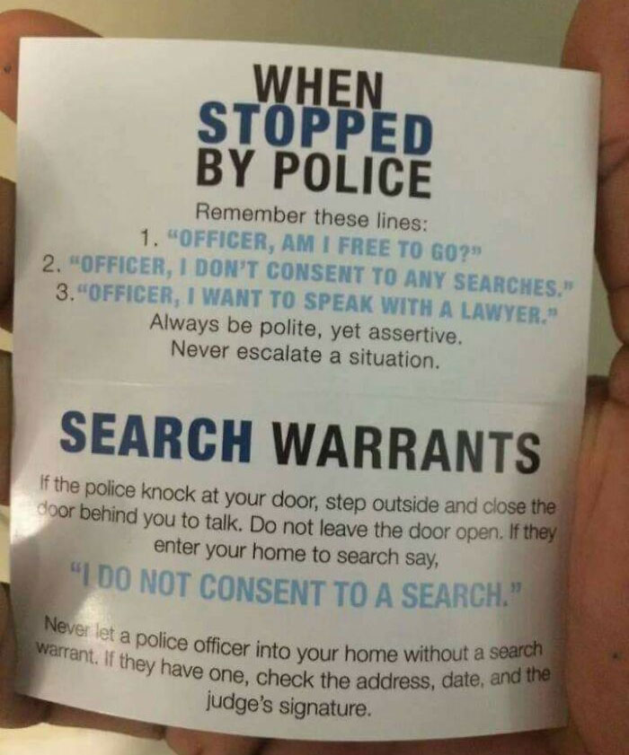 Tips For Police Encounters