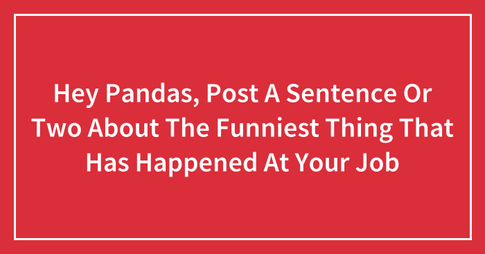 Hey Pandas, Post A Sentence Or Two About The Funniest Thing That Has Happened At Your Job (Closed)