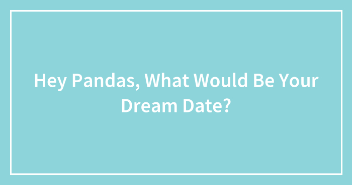 Hey Pandas, What Would Be Your Dream Date? (Closed)