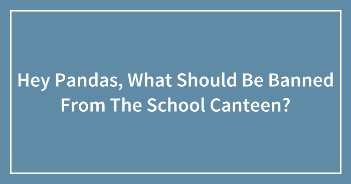 Hey Pandas, What Should Be Banned From The School Canteen? (Closed)