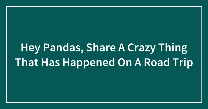 Hey Pandas, Share A Crazy Thing That Has Happened On A Road Trip (Closed)
