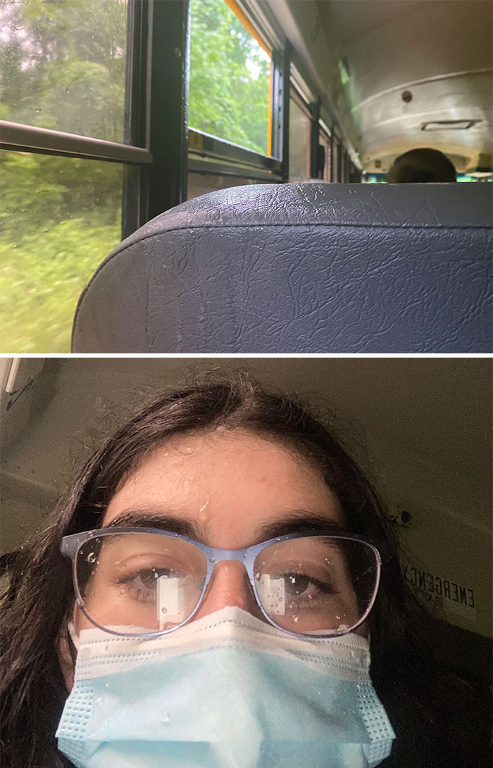 La chica de enfrente se negó a cerrar su ventana mientras llovía a cántaros