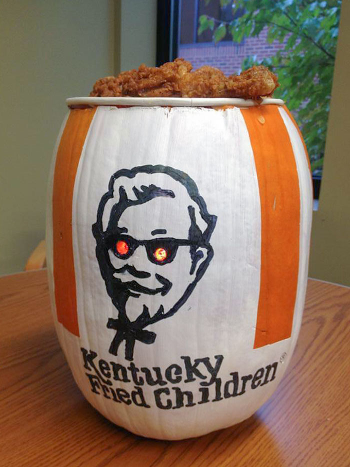 The Pumpkin My Dad Submitted To His Office Pumpkin Contest A Couple Years Ago