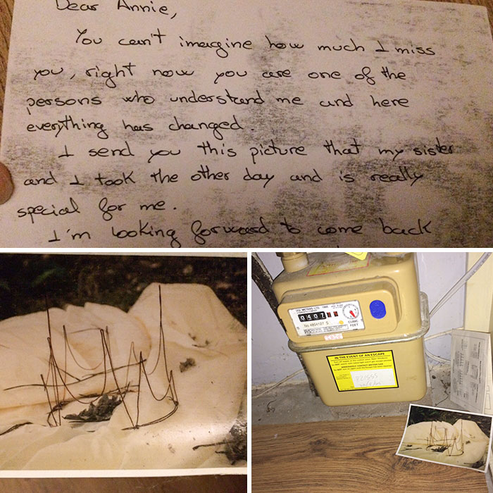 Found This Letter On The Back Of A Picture (Which Looks Like A Duvet In The Middle Of A Forest) In Our First Rented House