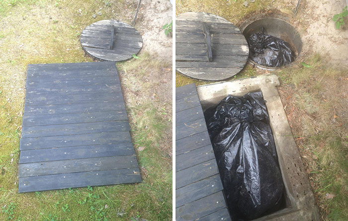 Alquilando una casa para el verano. Acabo de encontrar esto en el patio trasero. ¿Me atrevo?