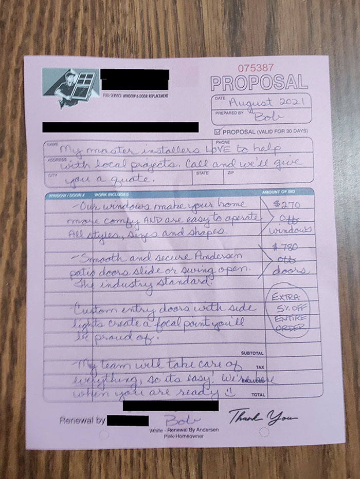 This Is Printed To Look Like An Eviction Notice. Imagine Walking Up To Your Door And Seeing This Ad For Window And Door Replacements. During A Pandemic When Many Can't Pay Rent