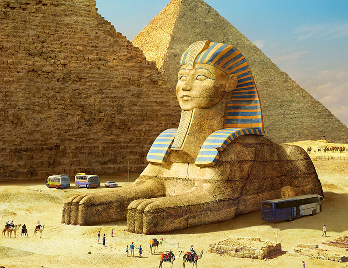 Artist Shows What These 10 Famous Historical And Mythical Monuments Would Look Like In Present Day If They Survived