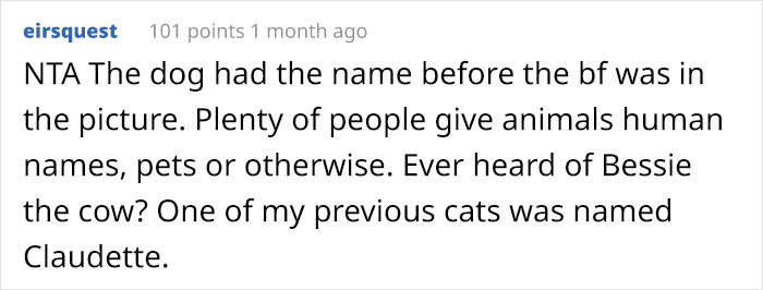 Person Gives Their Dog A Human Name, Turns Out His Sister’s Boyfriend Is Named The Same And Family Drama Ensues Person Gives Their Dog A Human Name, Turns Out His Sister’s Boyfriend Is Named The Same And Family Drama Ensues