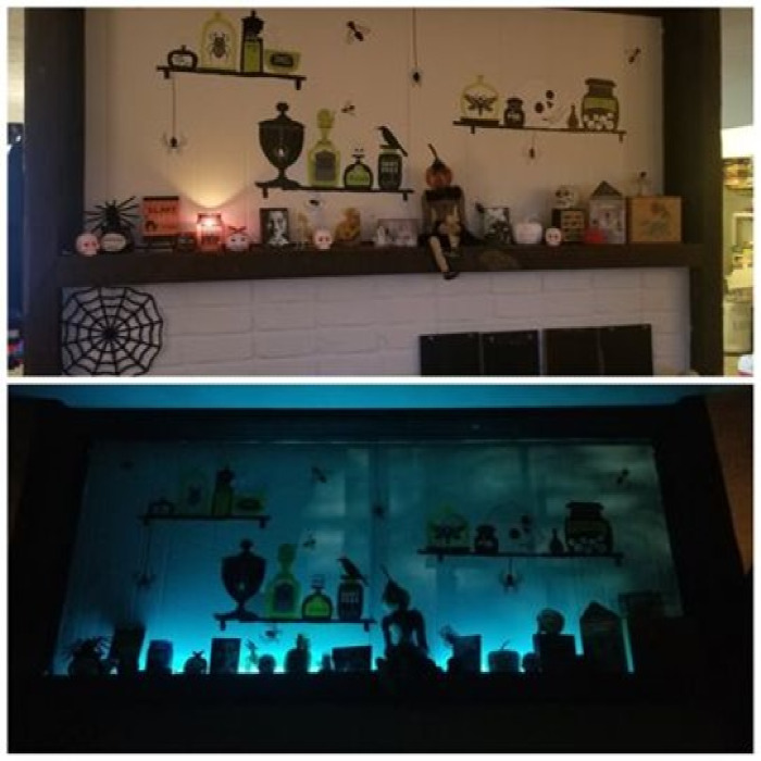 Our First Decorated Mantle At Our New Apartment. :/ Sorry Its So Grainy Looking