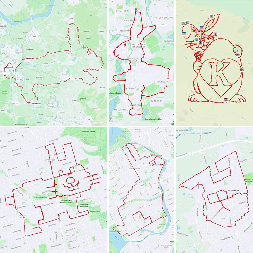 Graphic Designer Makes Ridiculously Awesome Strava Art