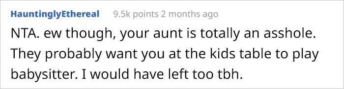 22-Year-Old Guy Gets Asked To Sit With The Kids At Family Party, Takes The Quiche He Brought And Just Leaves