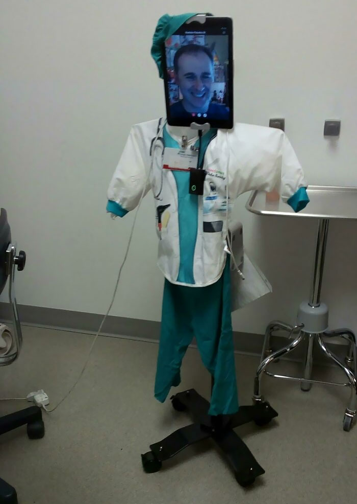 Back At The Very Start Of The Pandemic, I Had To Take My Mom To Urgent Care For A Non-Covid Issue, And This Was The Doctor That Entered The Room