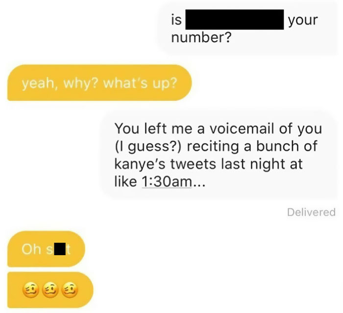 On The One Hand: A Voicemail Is A Personal Attamck, And Grounds For A Restraining Order. On The Other Hand: Please Give Him Our Number