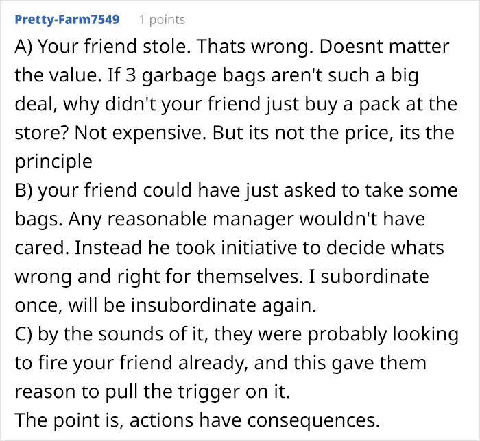 Guy Tells Story Of Friend Taking 3 Trash Bags From Work And Getting Fired, Now People Are Sharing Similar Stories Guy Tells Story Of Friend Taking 3 Trash Bags From Work And Getting Fired, Now People Are Sharing Similar Stories