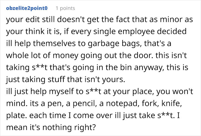 Guy Tells Story Of Friend Taking 3 Trash Bags From Work And Getting Fired, Now People Are Sharing Similar Stories Guy Tells Story Of Friend Taking 3 Trash Bags From Work And Getting Fired, Now People Are Sharing Similar Stories