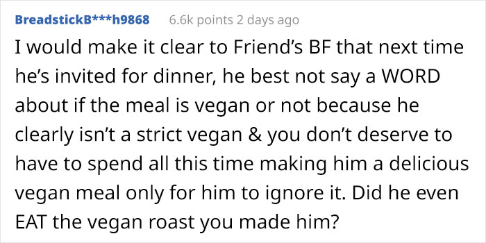&ldquo;Am I The [Jerk] For Getting Annoyed With My Friend&rsquo;s Vegan Boyfriend?&rdquo;