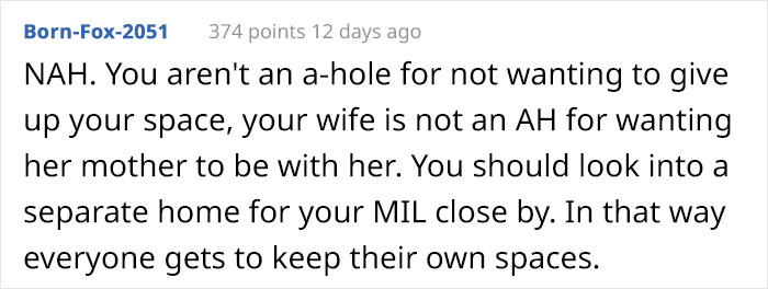 &ldquo;Am I The [Jerk] For Not Giving Up My &ldquo;Man Cave&rdquo; To Accommodate My Mother-In-Law?&rdquo;