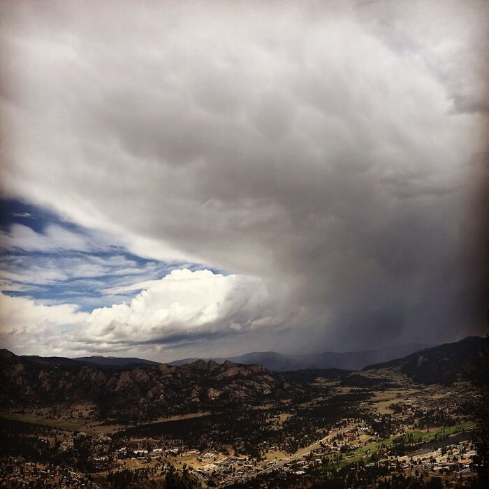 Horseshoe Cloud Over Estes Park, Colorado. I Felt Lucky.