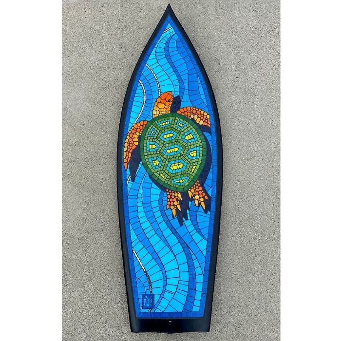 I Created This Sea Turtle Mosaic Surfboard (9 Pics) I Created This Sea Turtle Mosaic Surfboard (9 Pics)