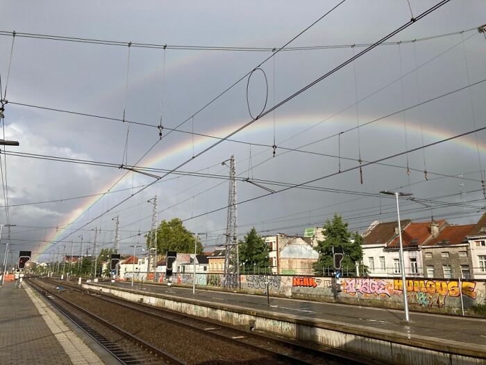 Waiting For A Train In The Rain.