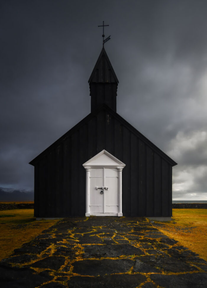 Black Church In Iceland