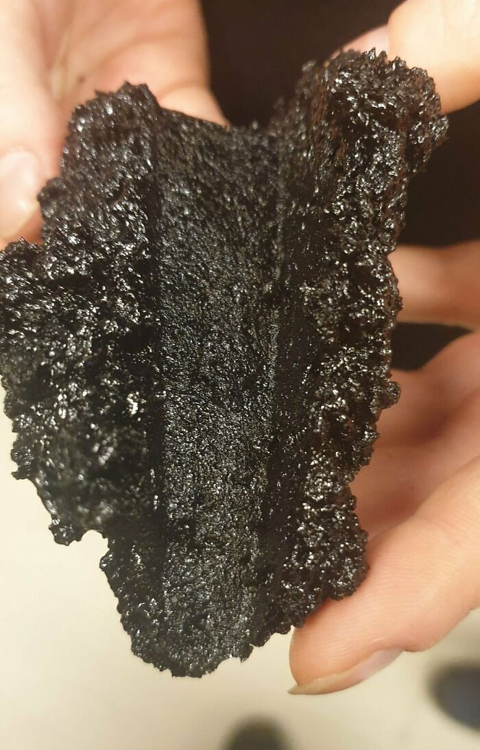 1-Hour-Old Rock Sample Taken From An Icelandic Volcano