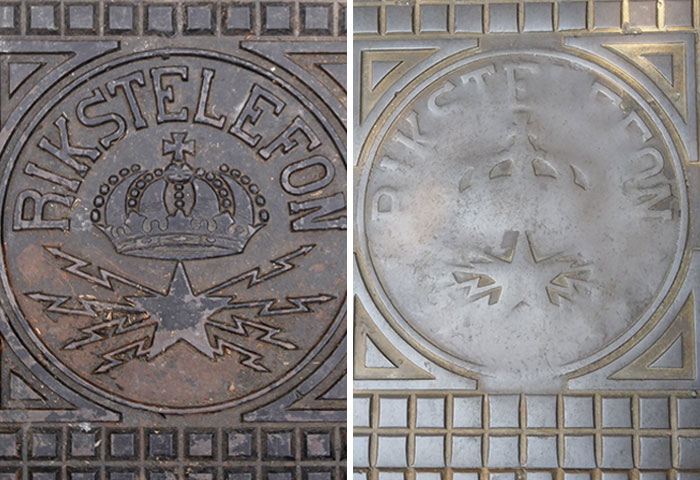 Manhole Cover, New vs. Old
