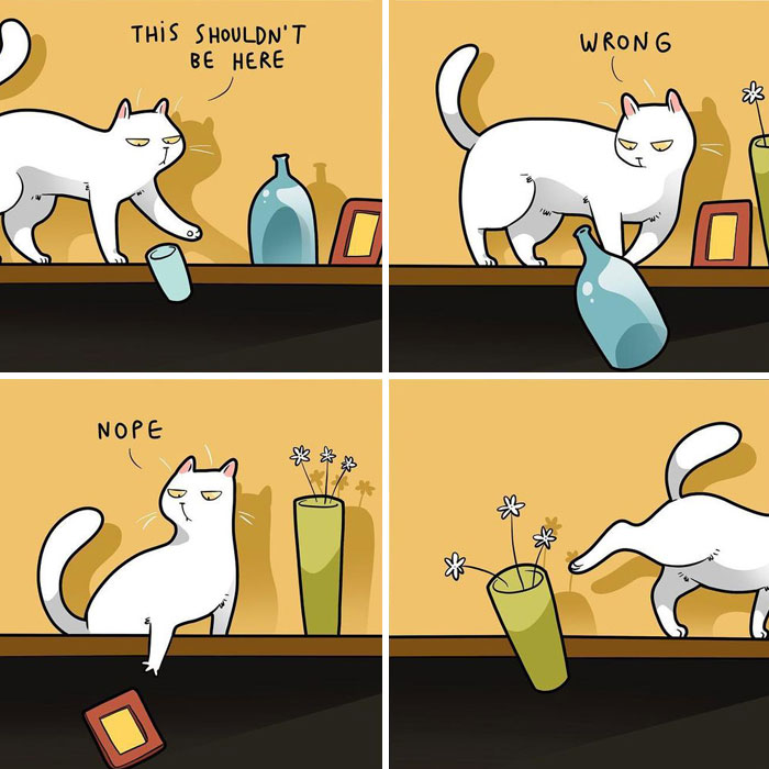 Artist Illustrates What It’s Like To Live With A Cat (30 New Pics)