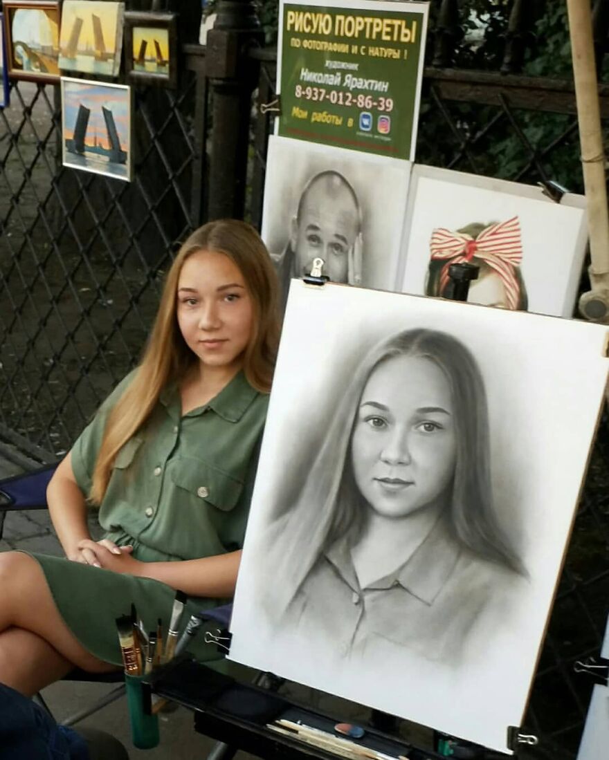 Russian Street Artist Draws Amazing Lifelike Portraits In Less Than An Hour(112 New Pics)