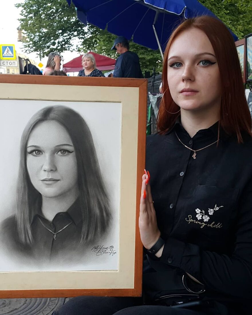 Russian Street Artist Draws Amazing Lifelike Portraits In Less Than An Hour(112 New Pics)