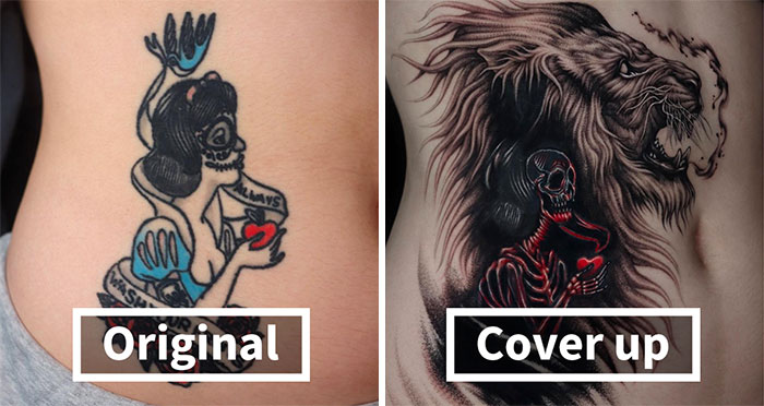 30 Amazing Examples Of Ink Masters Giving Old And Boring Tattoos A Cool Makeover