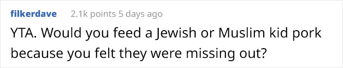 Dad Gives Meat And Dairy To His Daughter's Friend Despite Her Family Being Vegan, Wonders If His Actions Are Justified