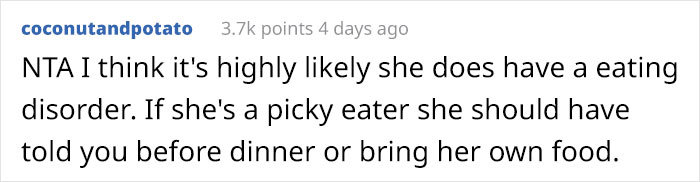 "She Could Eat Every Single Thing Served": Brother Angry At Family Member After His Vegan Fianc&eacute;e Goes Hungry At Dinner Despite The Food Being Vegan