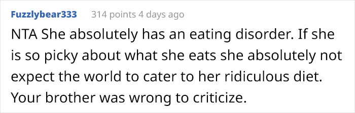 "She Could Eat Every Single Thing Served": Brother Angry At Family Member After His Vegan Fianc&eacute;e Goes Hungry At Dinner Despite The Food Being Vegan