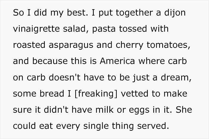 "She Could Eat Every Single Thing Served": Brother Angry At Family Member After His Vegan Fianc&eacute;e Goes Hungry At Dinner Despite The Food Being Vegan
