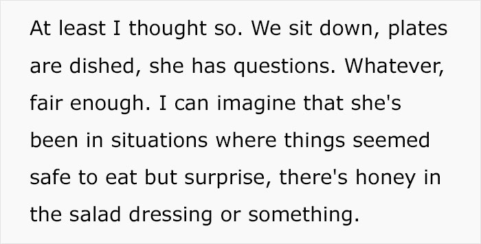 "She Could Eat Every Single Thing Served": Brother Angry At Family Member After His Vegan Fianc&eacute;e Goes Hungry At Dinner Despite The Food Being Vegan